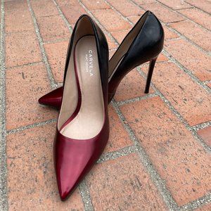 Carvela Kurt Geiger Black and Red Court Heels